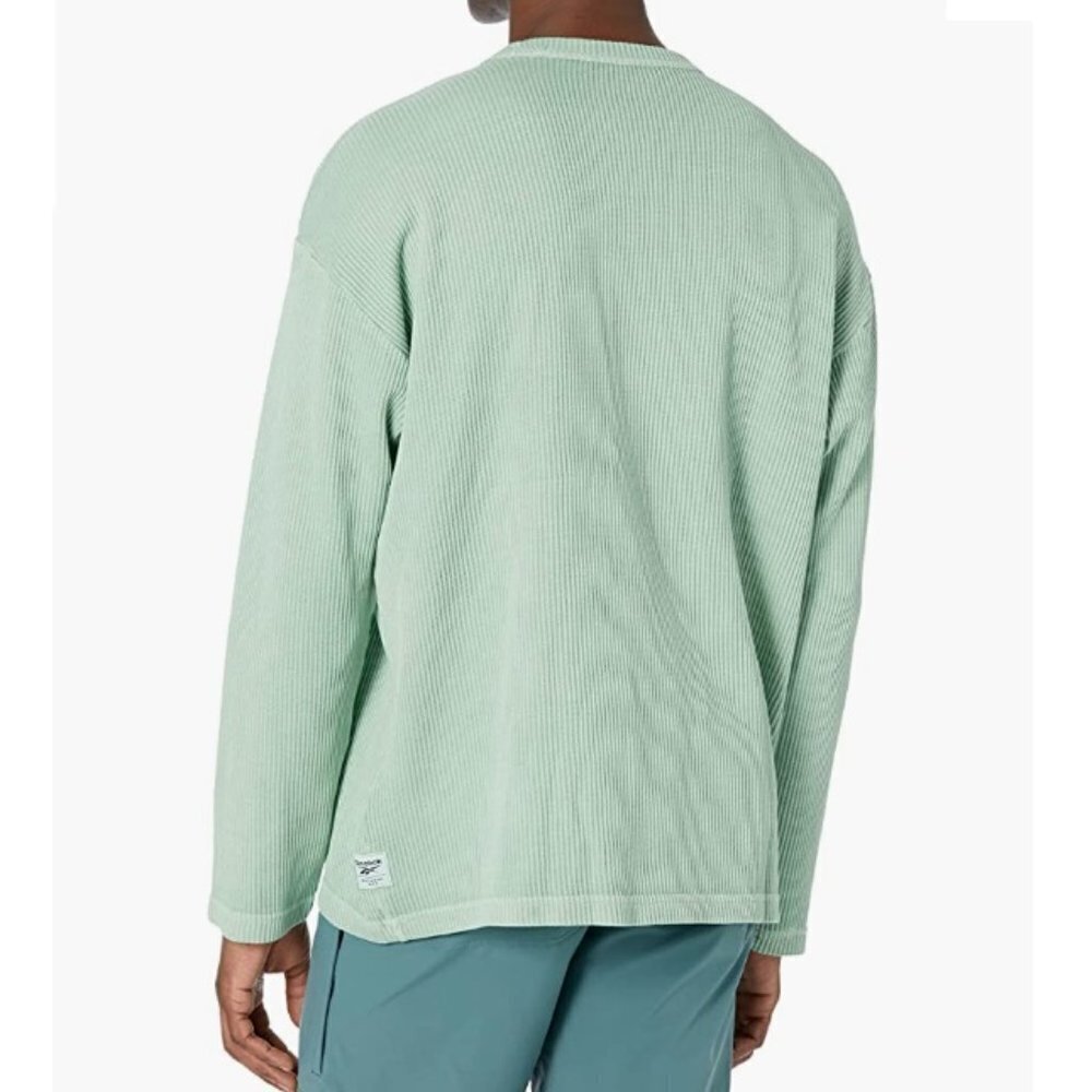 Reebok Men's Standard Natural Dye Crewneck Waffle Sweater, Small - Picture 2 of 6